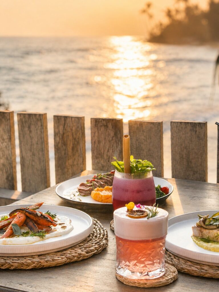 Cocktails at golden hour