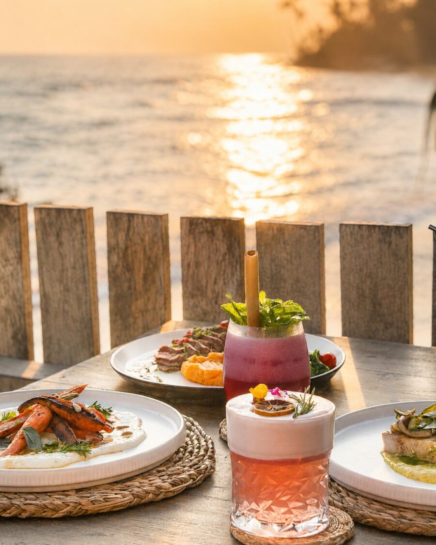 Cocktails at golden hour