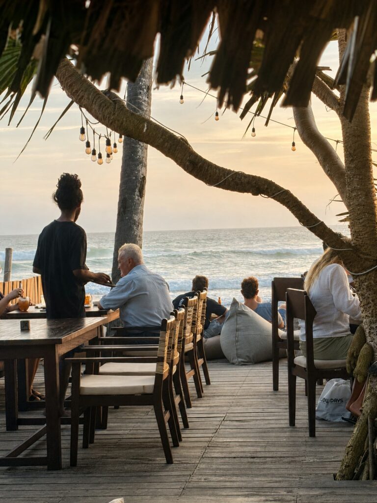 Looking out at the surf
